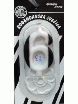 Svećica crno beli broj 6