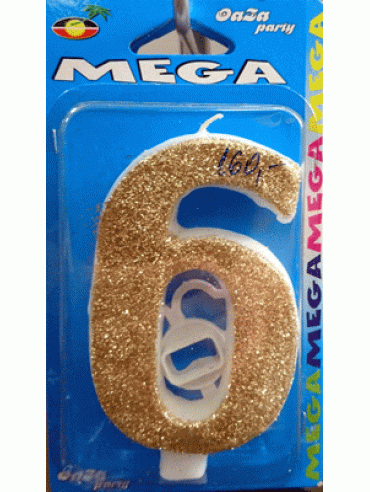 Svećica mega zlato 6