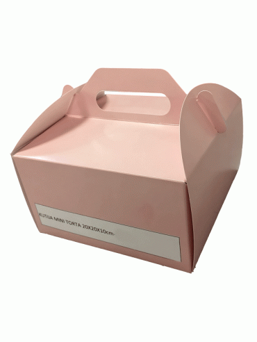 Kutija mini torta 20x20x10 roze